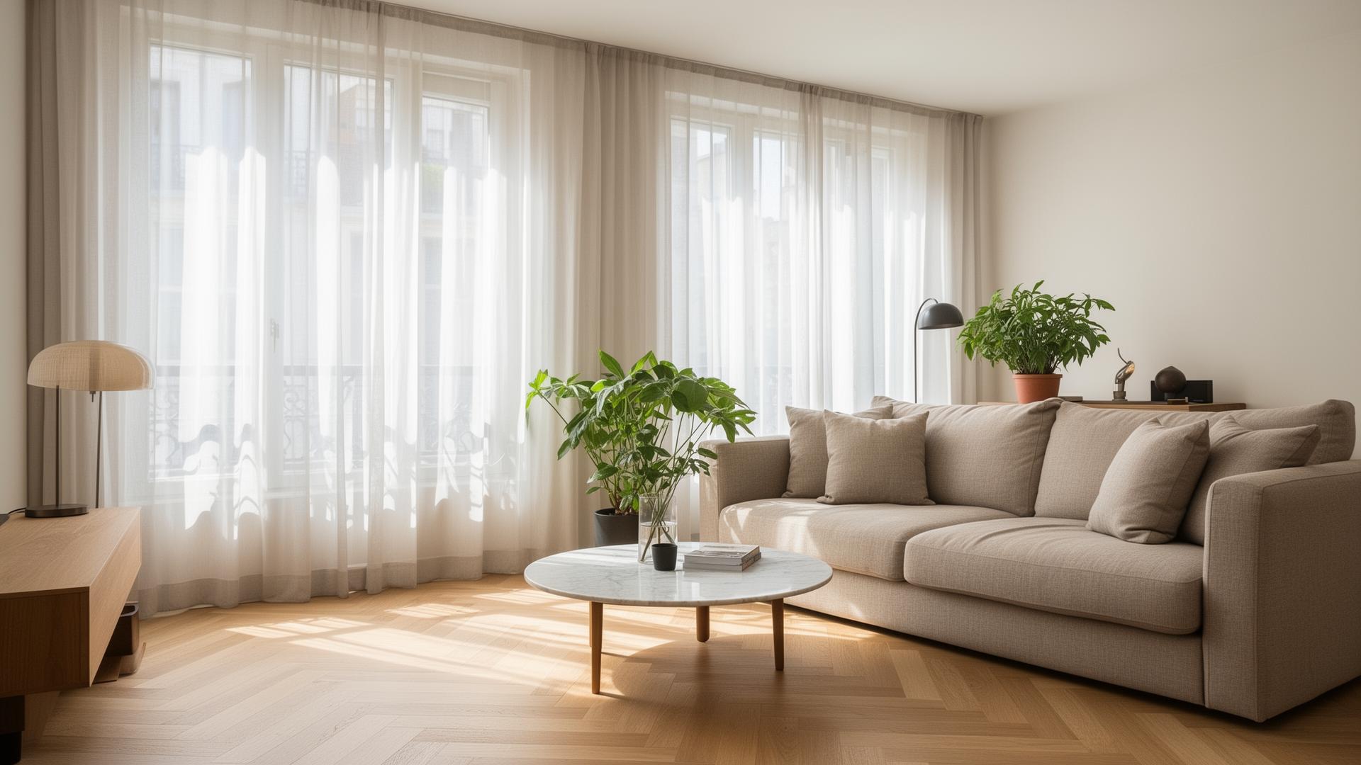 Intérieur lumineux d'un appartement à Bruxelles et dans le Brabant wallon